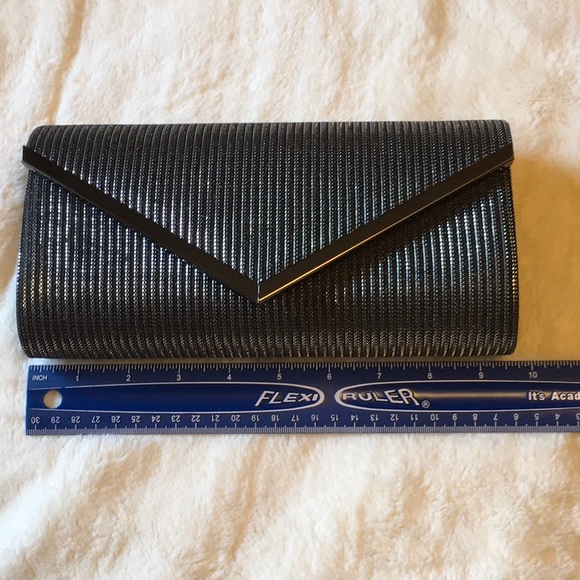 3 for $30 Beautiful clutch purse with detachable chain handle. Silver and black. - Picture 7 of 8